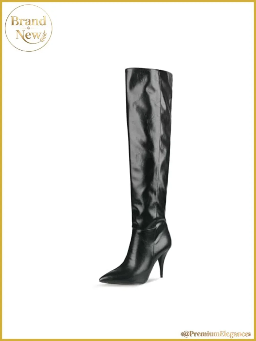Women's Over the Knee Boots Pointed Toe Stiletto Heel Slip On Tall Boots for